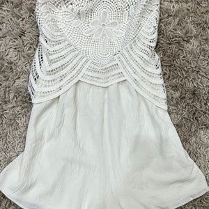 White Laced Romper